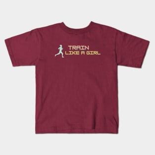 Train like a girl Running Kids T-Shirt